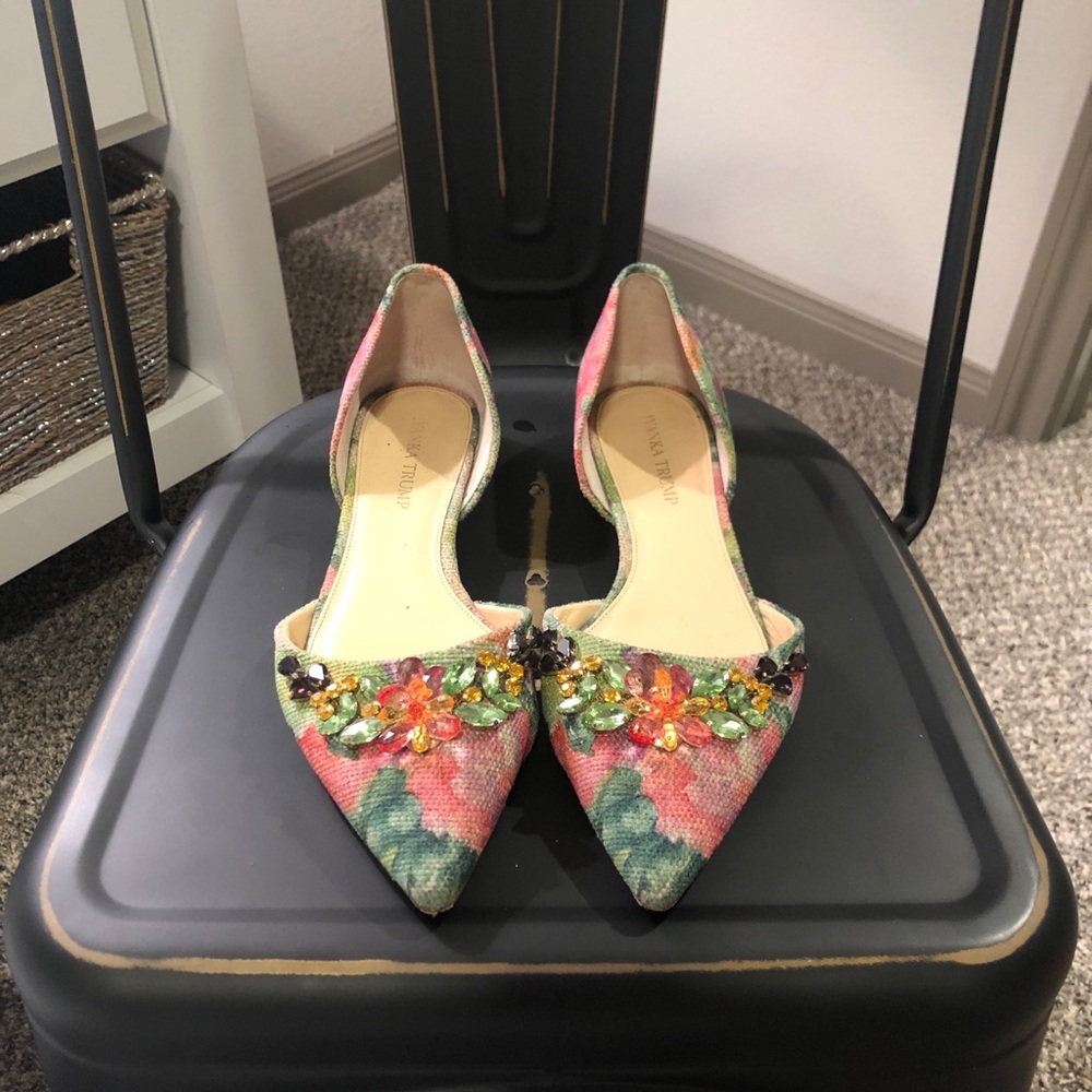 Floral Embellished Flats